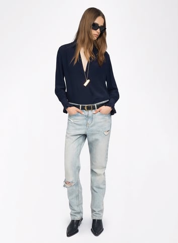 Blouse col v ZADIG&VOLTAIRE Bleu